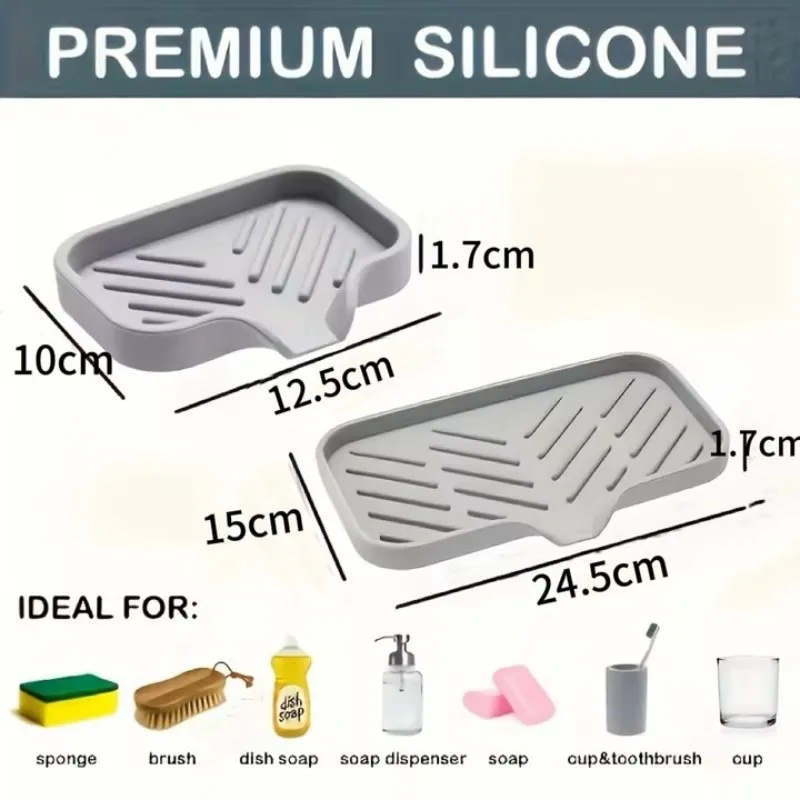 自動排水式石鹸置き シリコン製 キッチンシンク用石鹸皿 スポ - Kitchen Zo のレビューと価格