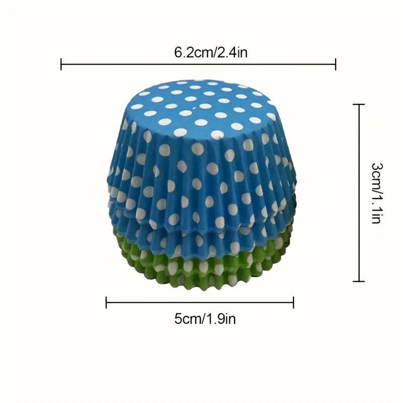 100個/200個 水玉模様のケーキ紙カップ、耐油性ベーキン - Kitchen Paper For Baking のレビューと価格
