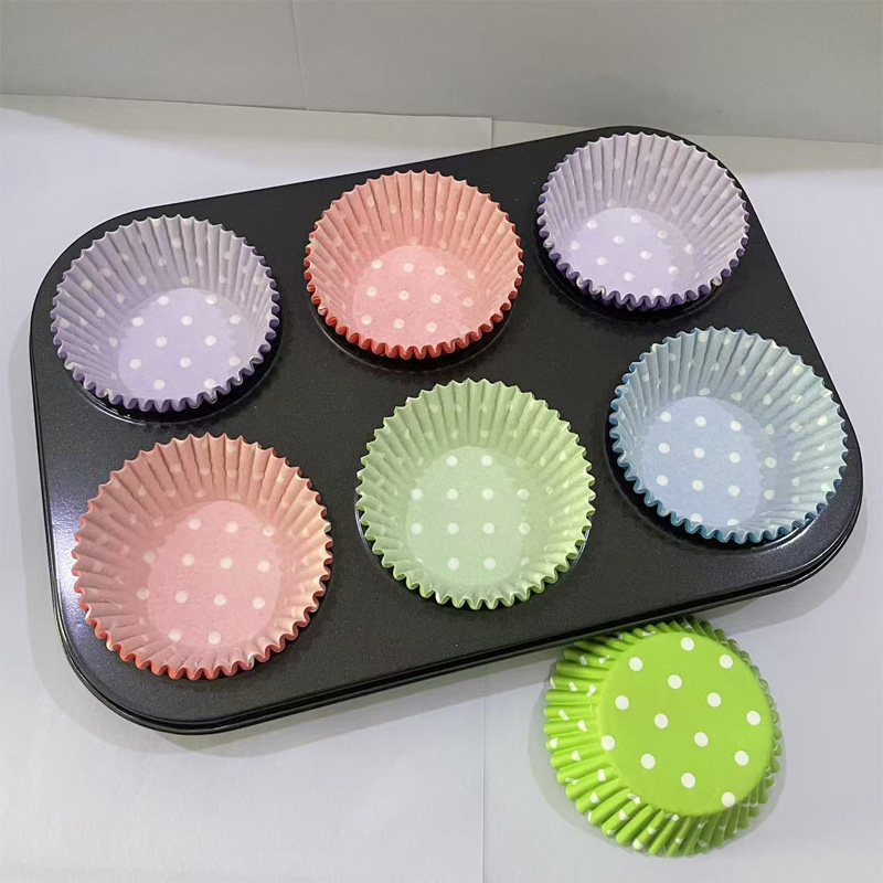 100個/200個 水玉模様のケーキ紙カップ、耐油性ベーキン - Kitchen Paper For Baking のレビューと価格