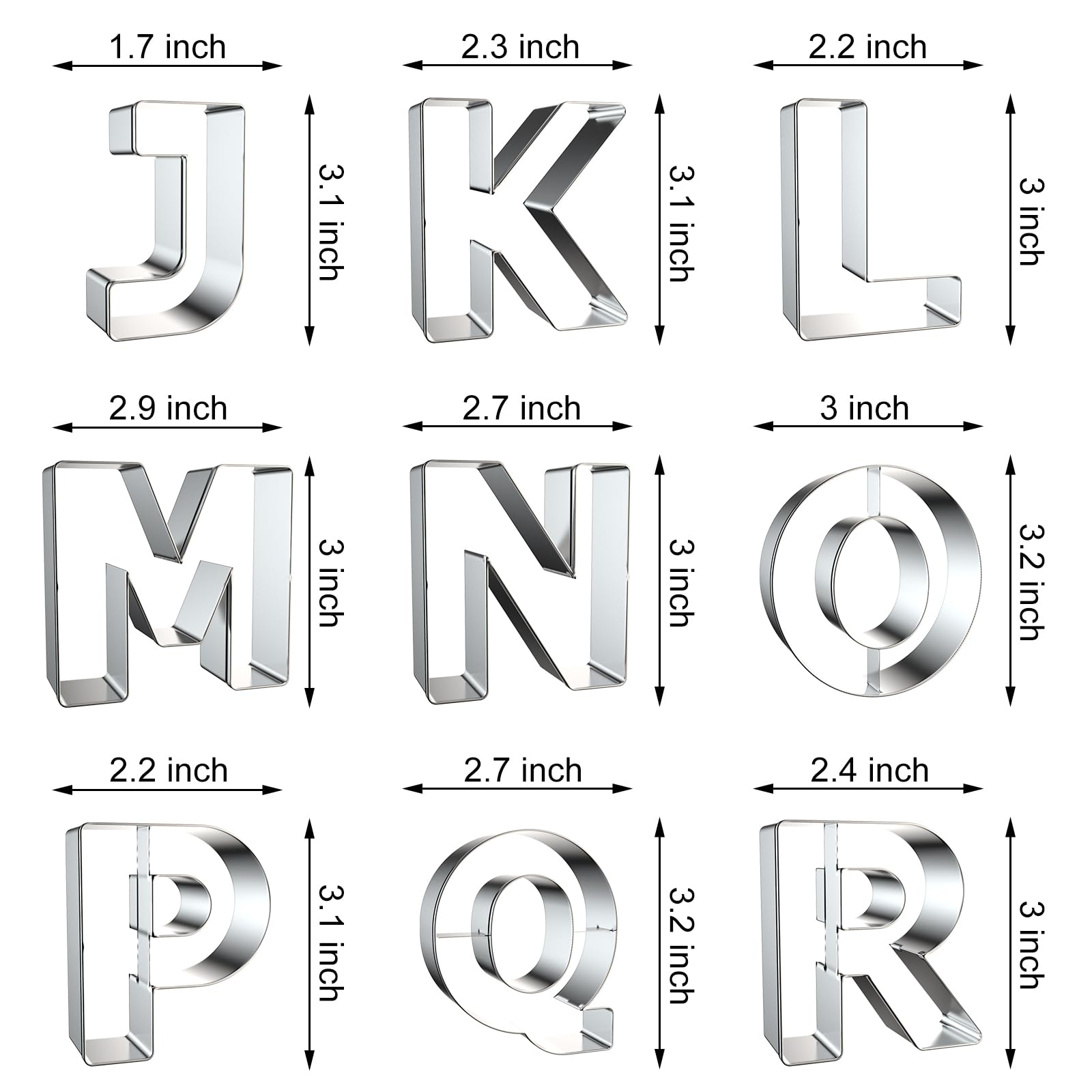 レター型クッキーカッター - 26個入り ステンレス製アルフ - Cookie Cutter Set のレビューと価格