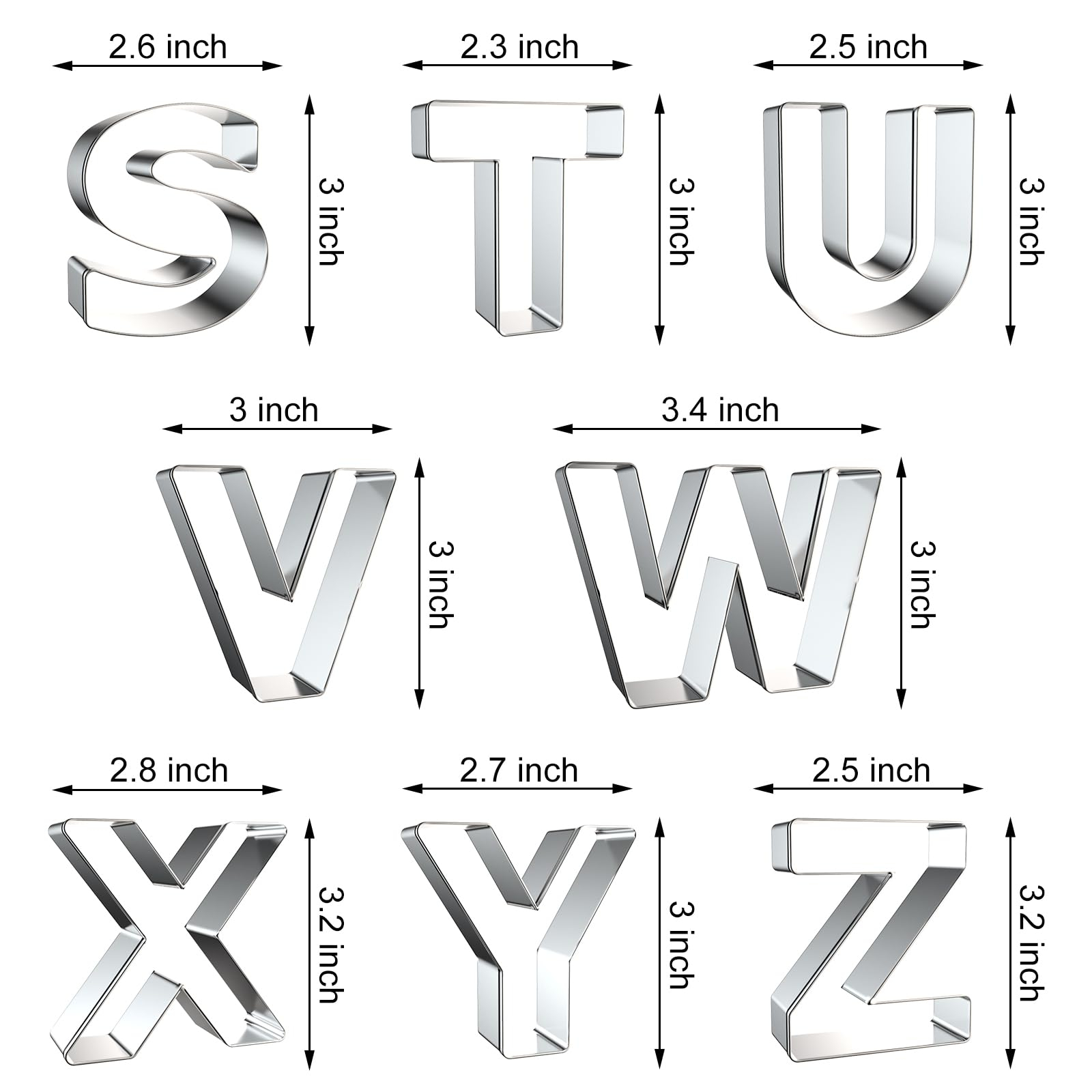 レター型クッキーカッター - 26個入り ステンレス製アルフ - Cookie Cutter Set のレビューと価格