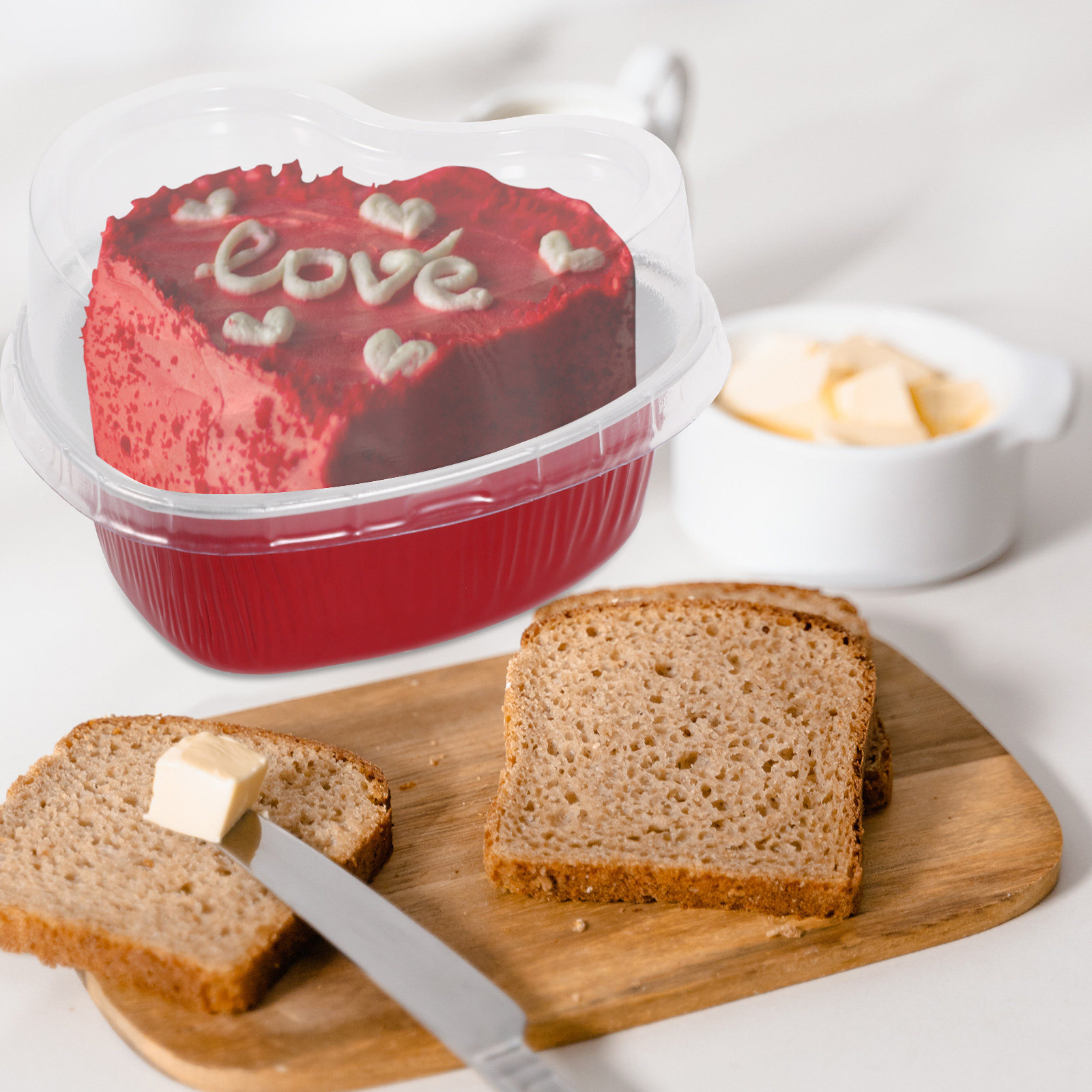 20セットアルミホイルハート型ケーキパンスムーズデザインベー - Kitchen Baking Pan のレビューと価格