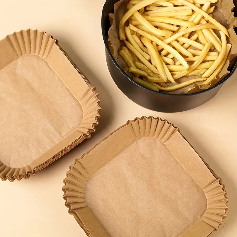 30/50 パックエアフライヤー紙正方形シリコン紙ベーキング - Kitchen Paper For Baking のレビューと価格
