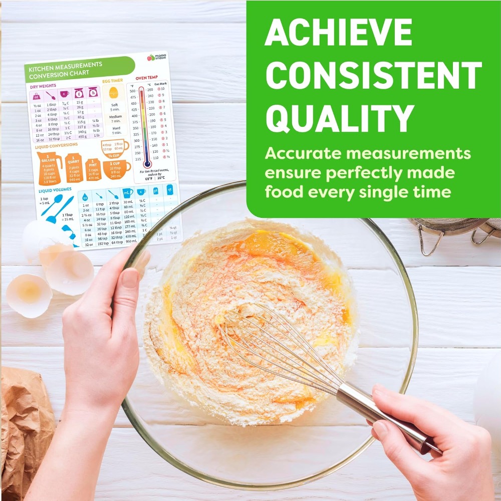 キッチン測定換算表マグネット ベーキング・クッキング用 6x - Kitchen Baking Essentials のレビューと価格
