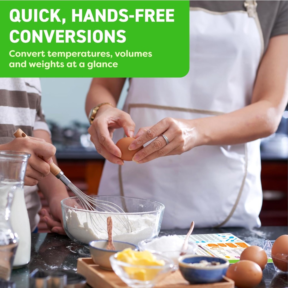 キッチン測定換算表マグネット ベーキング・クッキング用 6x - Kitchen Baking Essentials のレビューと価格