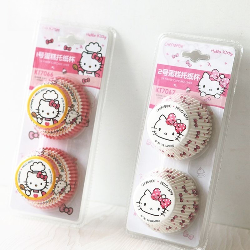 ハローキティプリントカップケーキライナー かわいい漫画柄ベー - Kitchen Paper For Baking のレビューと価格