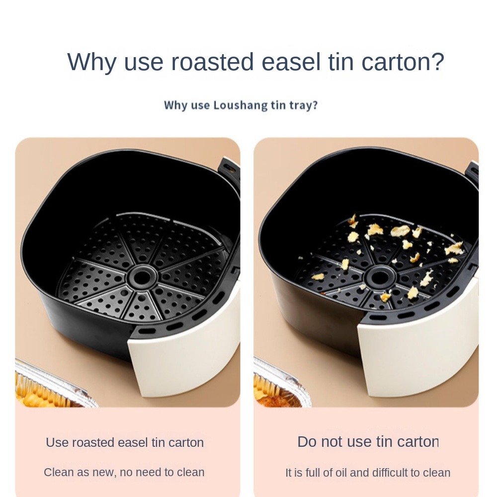 20CM エアフライヤー アルミホイルパン 油防止 食品容器 - Kitchen Baking Pan のレビューと価格