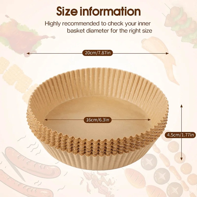 エアフライヤーペーパーライナー 使い捨て耐油・耐熱性 ベーキ - Kitchen Paper For Baking のレビューと価格