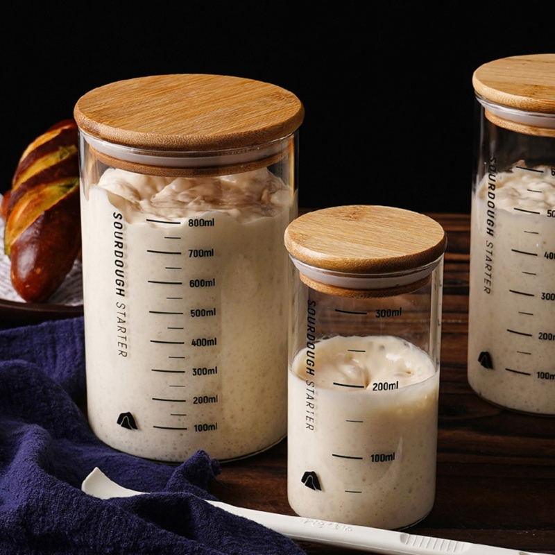サワードウ発酵瓶キッチンベーキングアクセサリー実用的なガラス - Kitchen Baking Storage Containers のレビューと価格