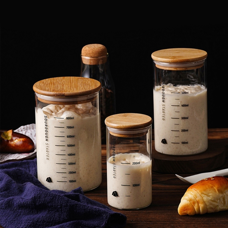 サワードウ発酵瓶キッチンベーキングアクセサリー実用的なガラス - Kitchen Baking Storage Containers のレビューと価格